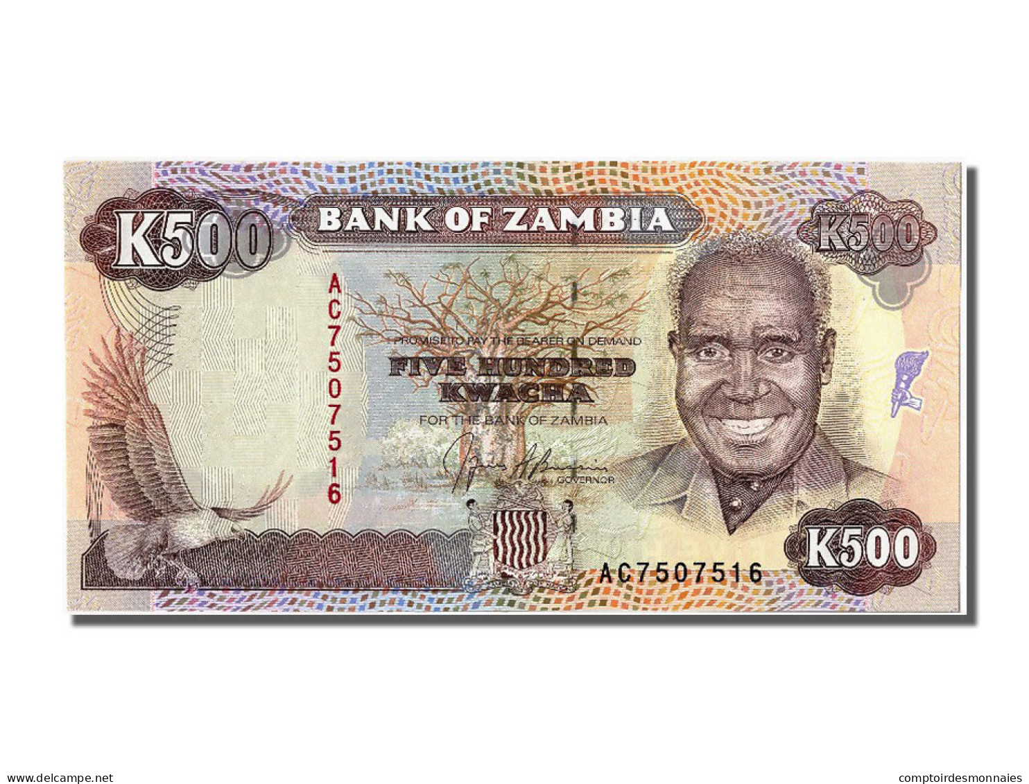 Billet, Zambie, 500 Kwacha, NEUF - Sambia