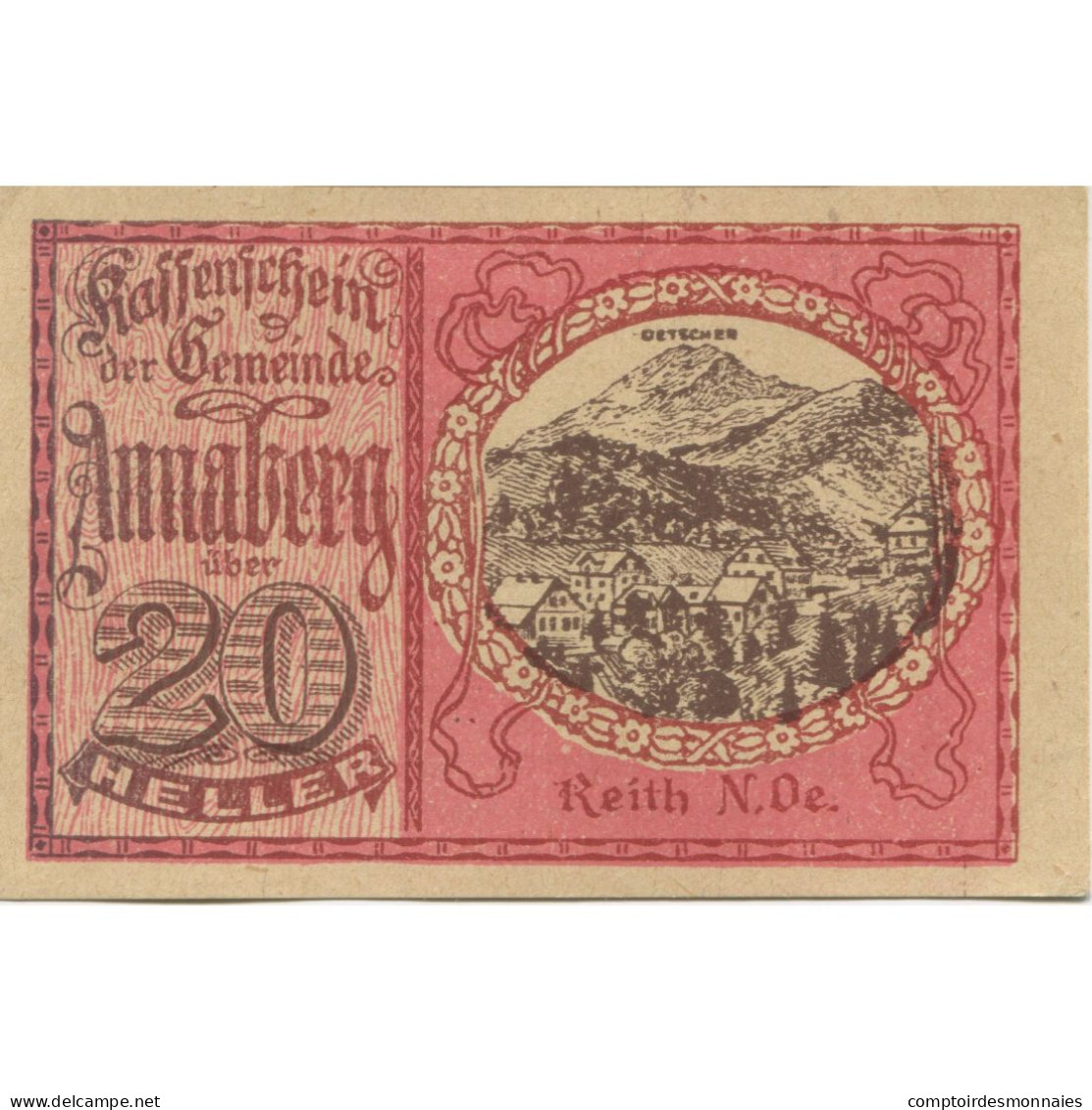 Billet, Autriche, Annaberg, 20 Heller, Village 1920-09-15, SPL, Mehl:FS 44a - Oesterreich