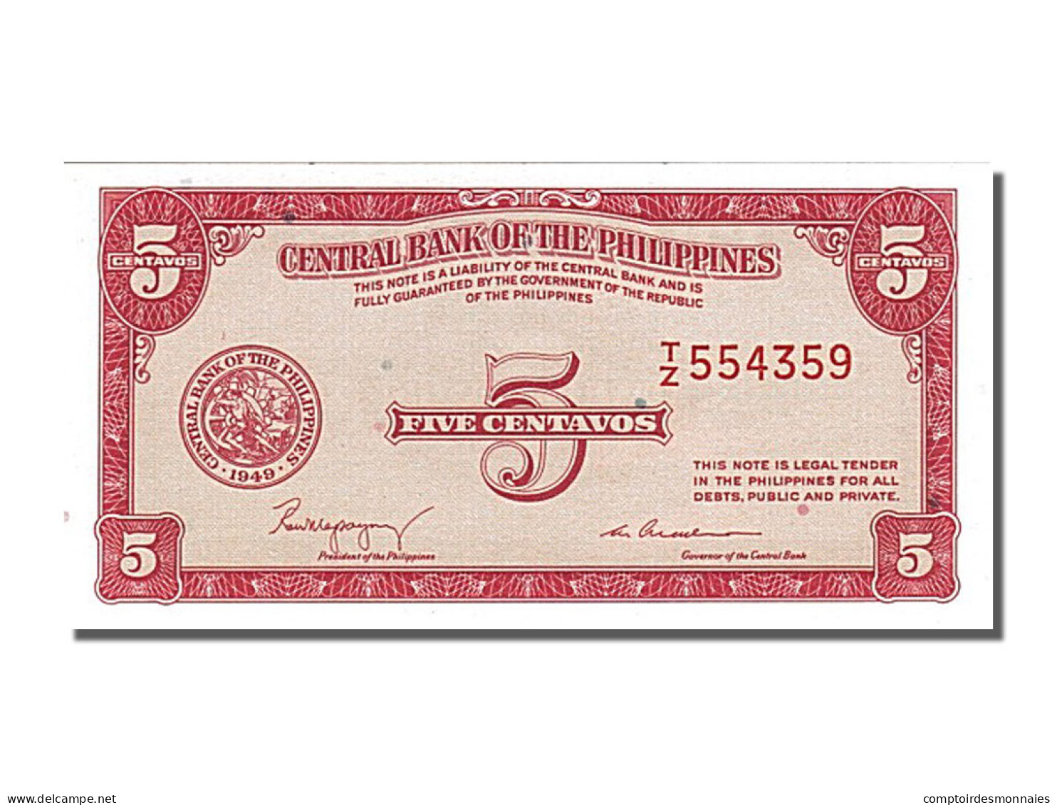 Billet, Philippines, 5 Centavos, NEUF - Philippines