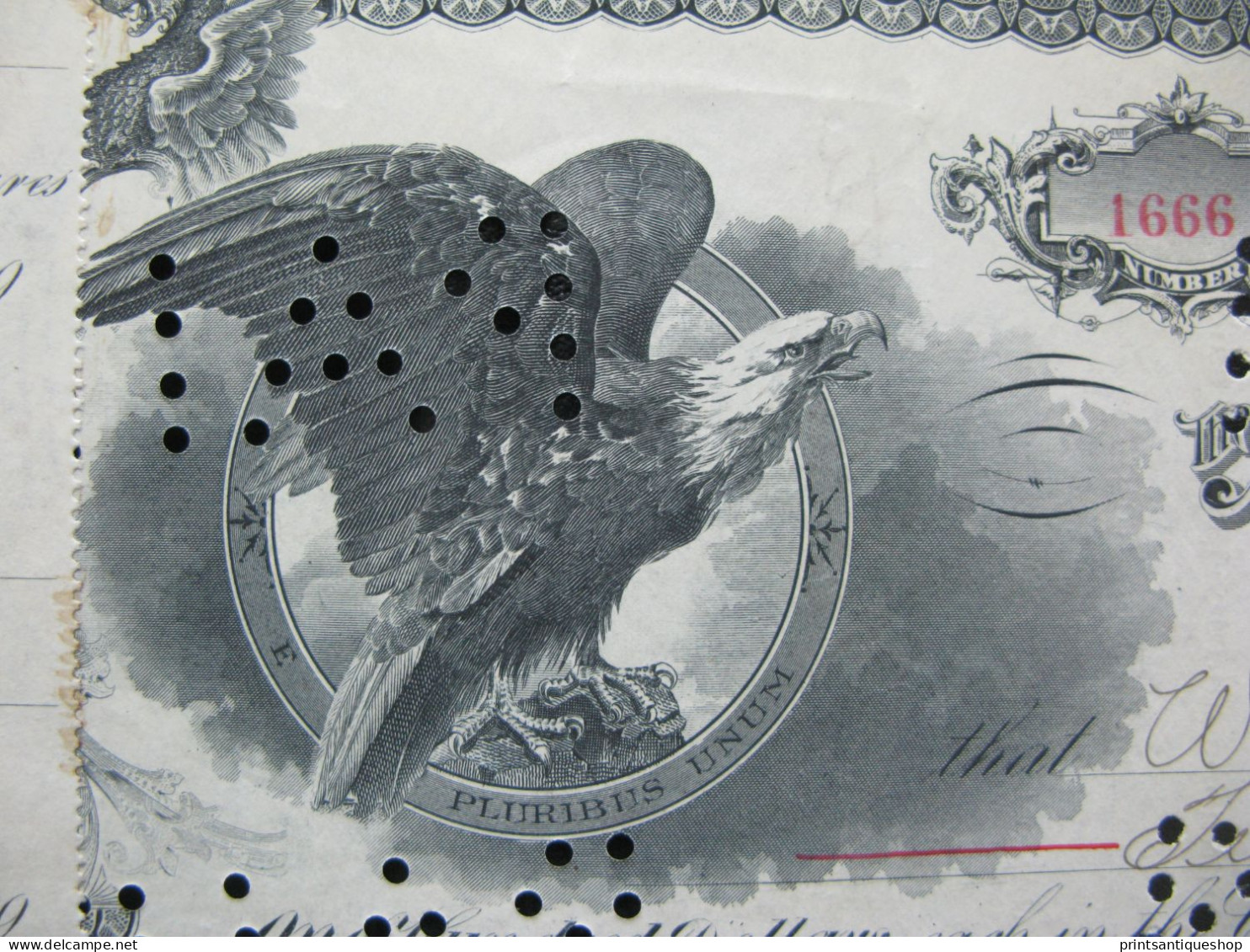 1899 USA Bond AMERICAN NATIONAL BANK STOCK CERTIFICATE Shares $500 Louisville - Bank & Insurance
