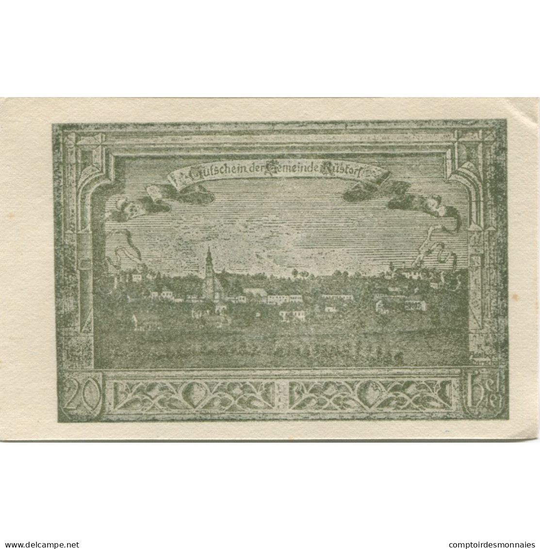 Billet, Autriche, Rustorf, 20 Heller, Paysage 1920-12-31, SPL Mehl:FS 856a - Oesterreich