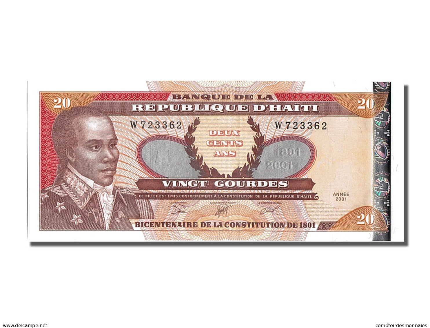 Billet, Haïti, 20 Gourdes, 2001, NEUF - Haiti