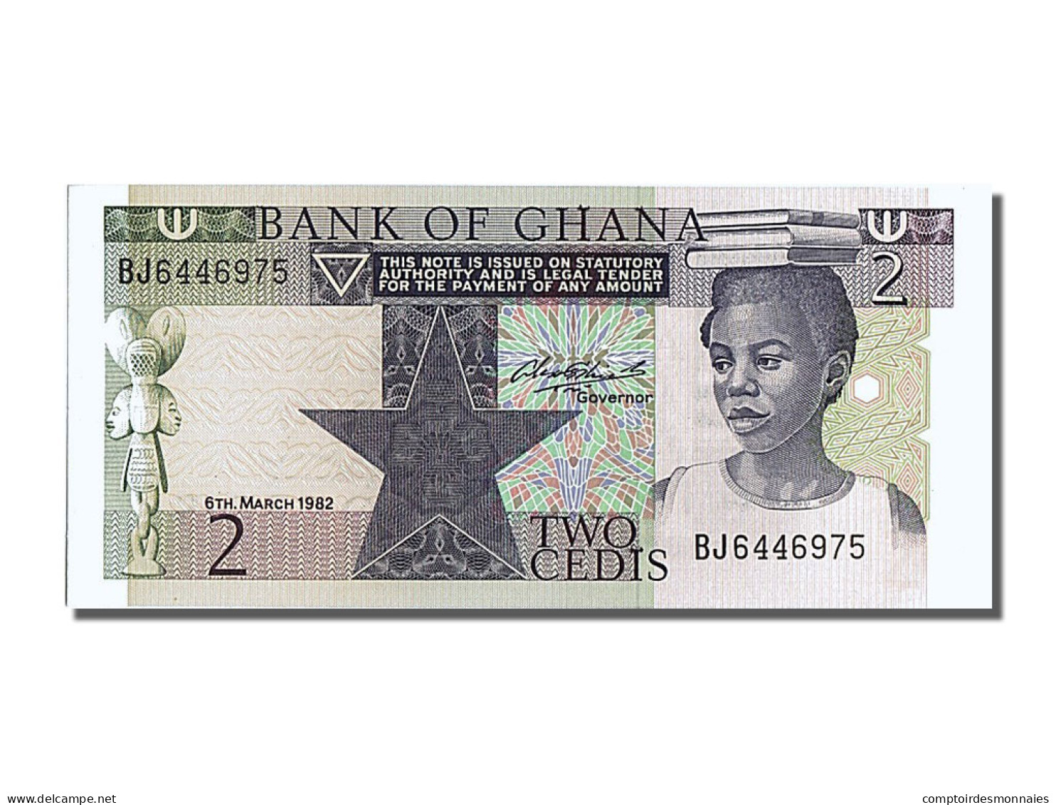 Billet, Ghana, 2 Cedis, 1982, 1982-03-06, NEUF - Ghana