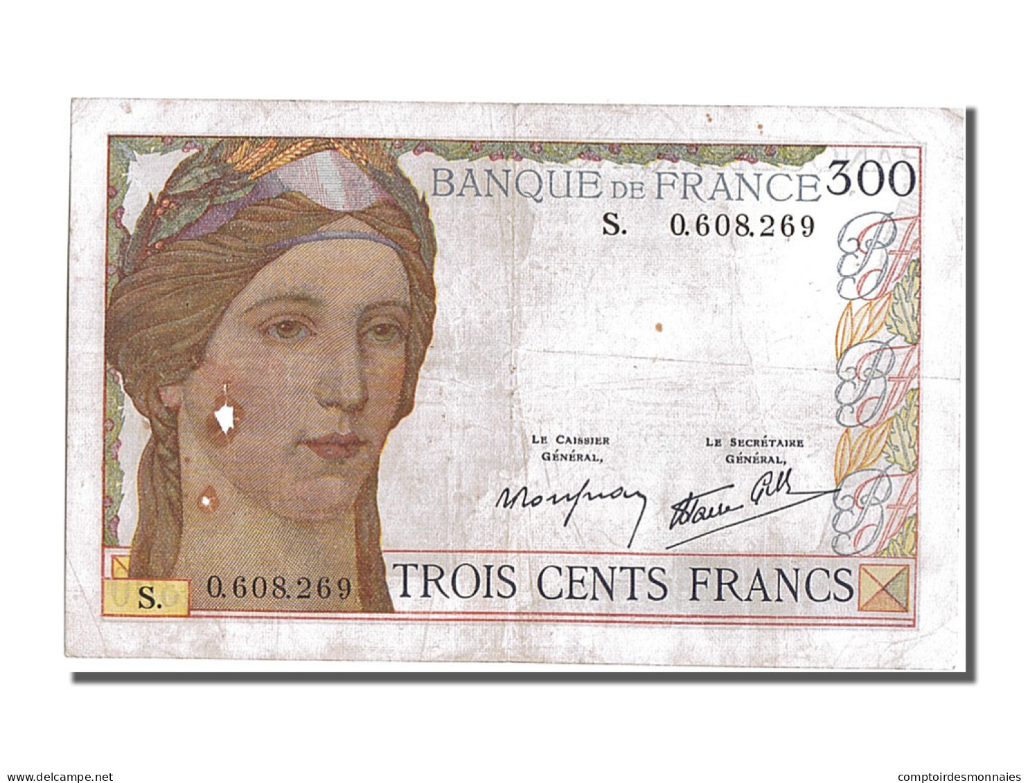 Billet, France, 300 Francs, 300 F 1938-1939, 1938, TTB, Fayette:29.3, KM:87a - 300 F 1938-1939