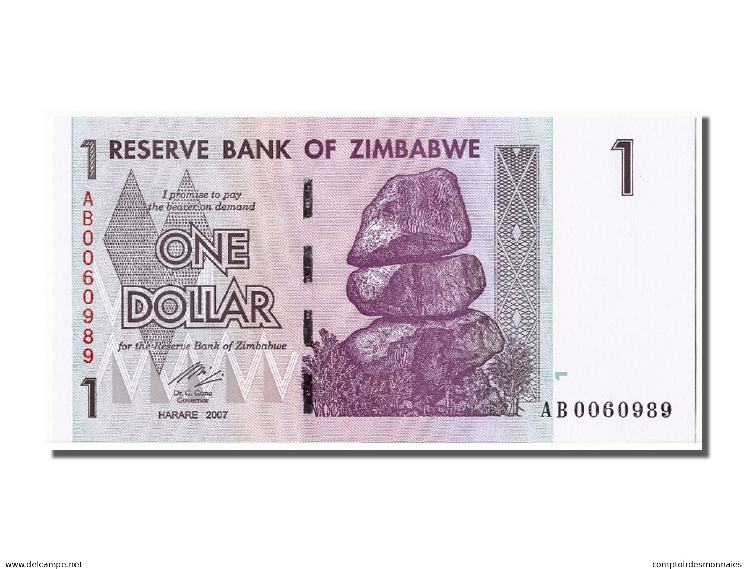 Billet, Zimbabwe, 1 Dollar, 2008, 2008-08-01, NEUF - Simbabwe