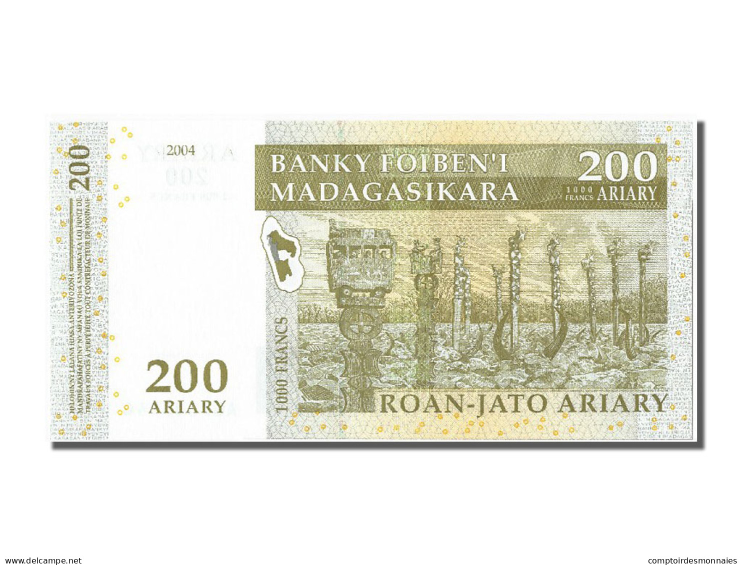 Billet, Madagascar, 200 Ariary, 2004, NEUF - Madagascar