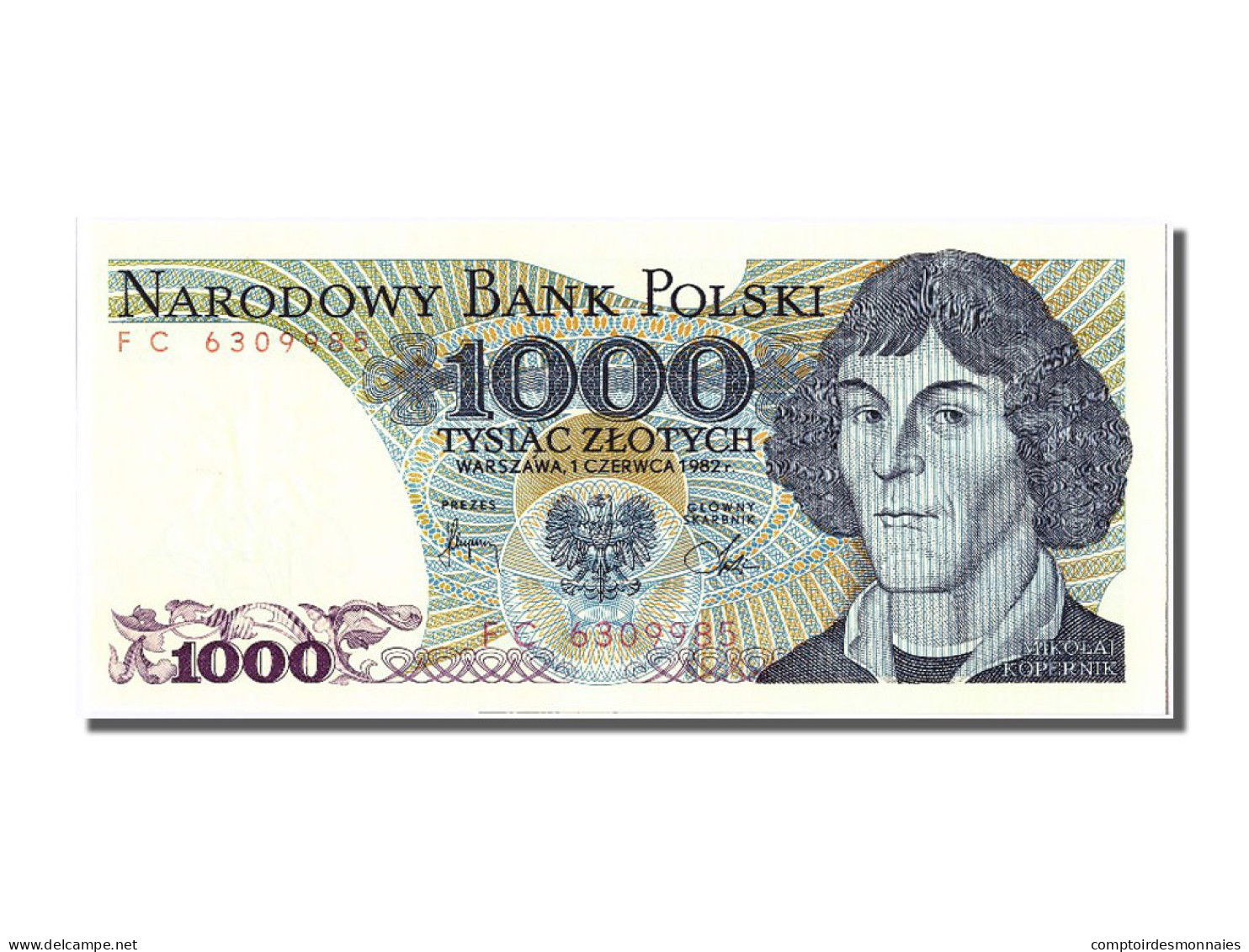 Billet, Pologne, 1000 Zlotych, 1982, 1982-06-01, NEUF - Polen