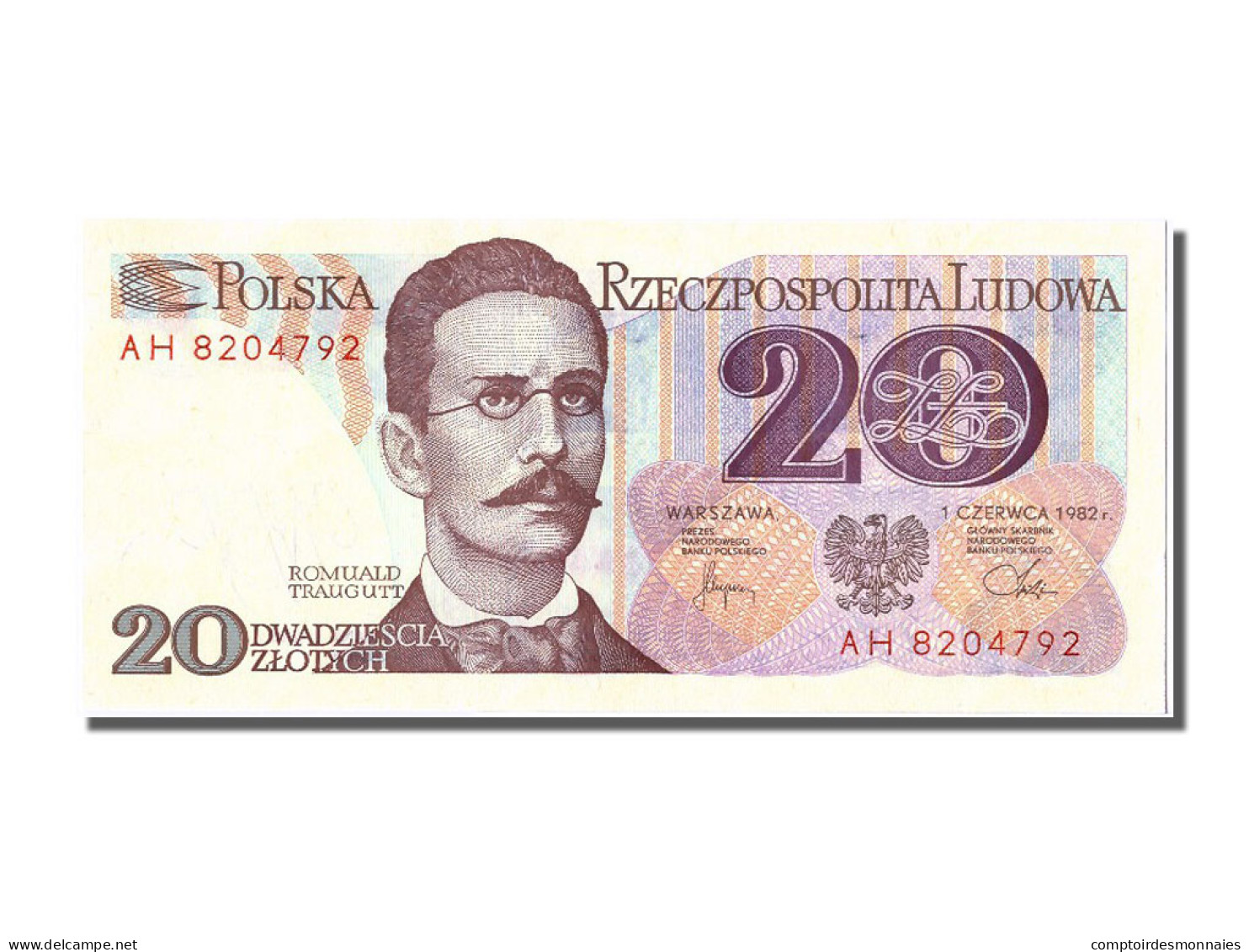 Billet, Pologne, 20 Zlotych, 1982, 1982-06-01, NEUF - Polen