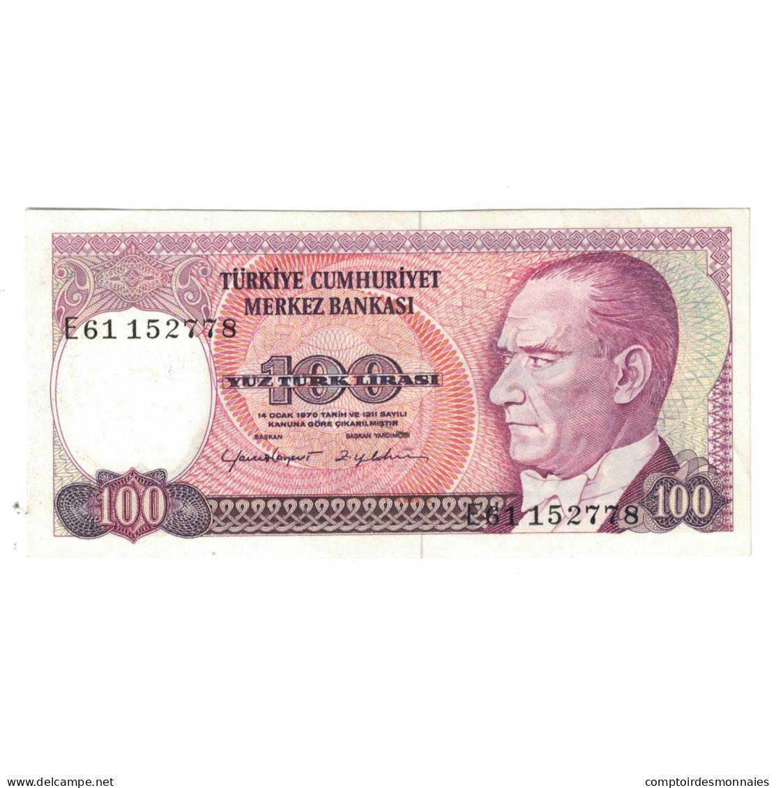 Billet, Turquie, 100 Lira, KM:194a, SPL - Turkey