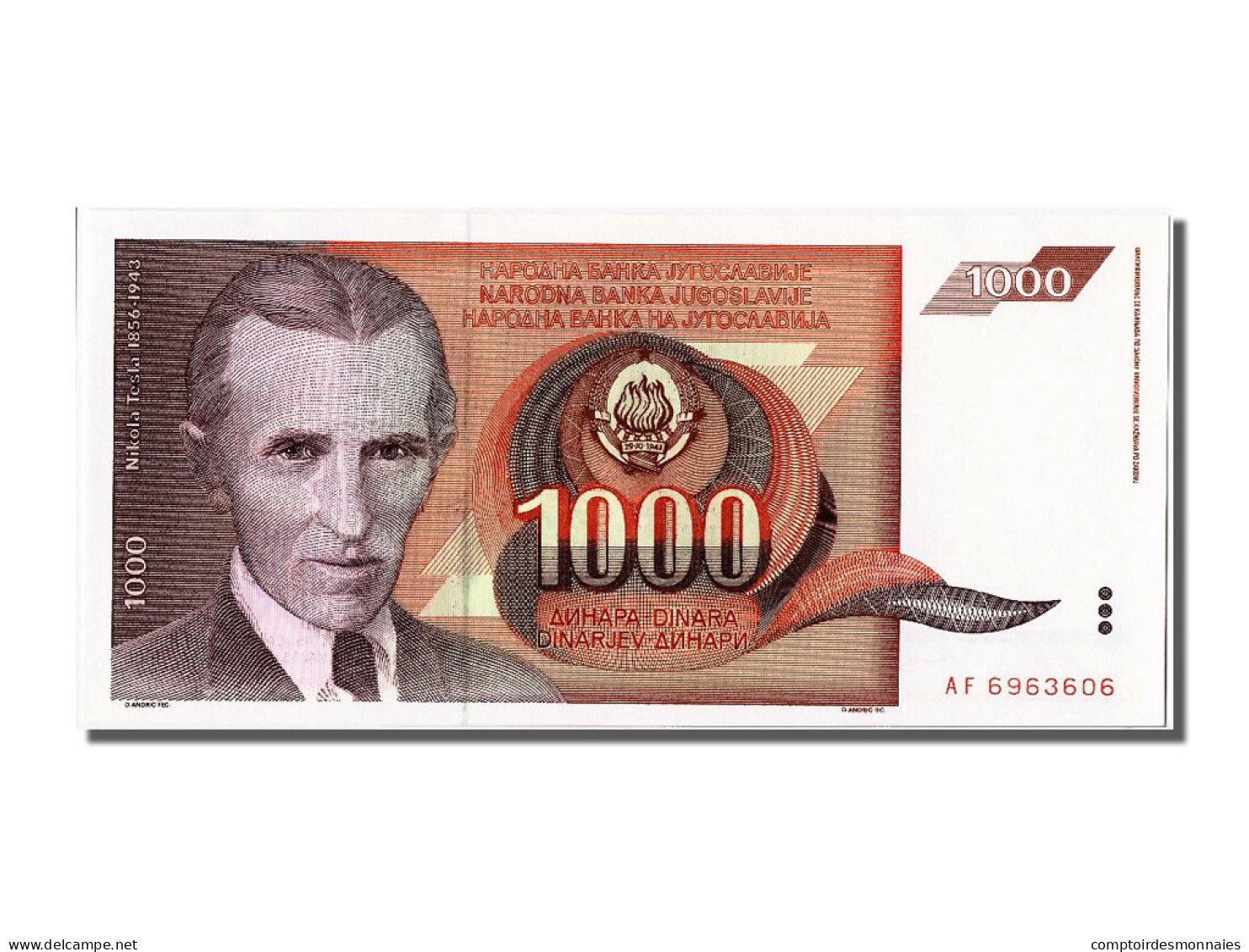 Billet, Yougoslavie, 1000 Dinara, 1990, 1990-11-26, NEUF - Yougoslavie