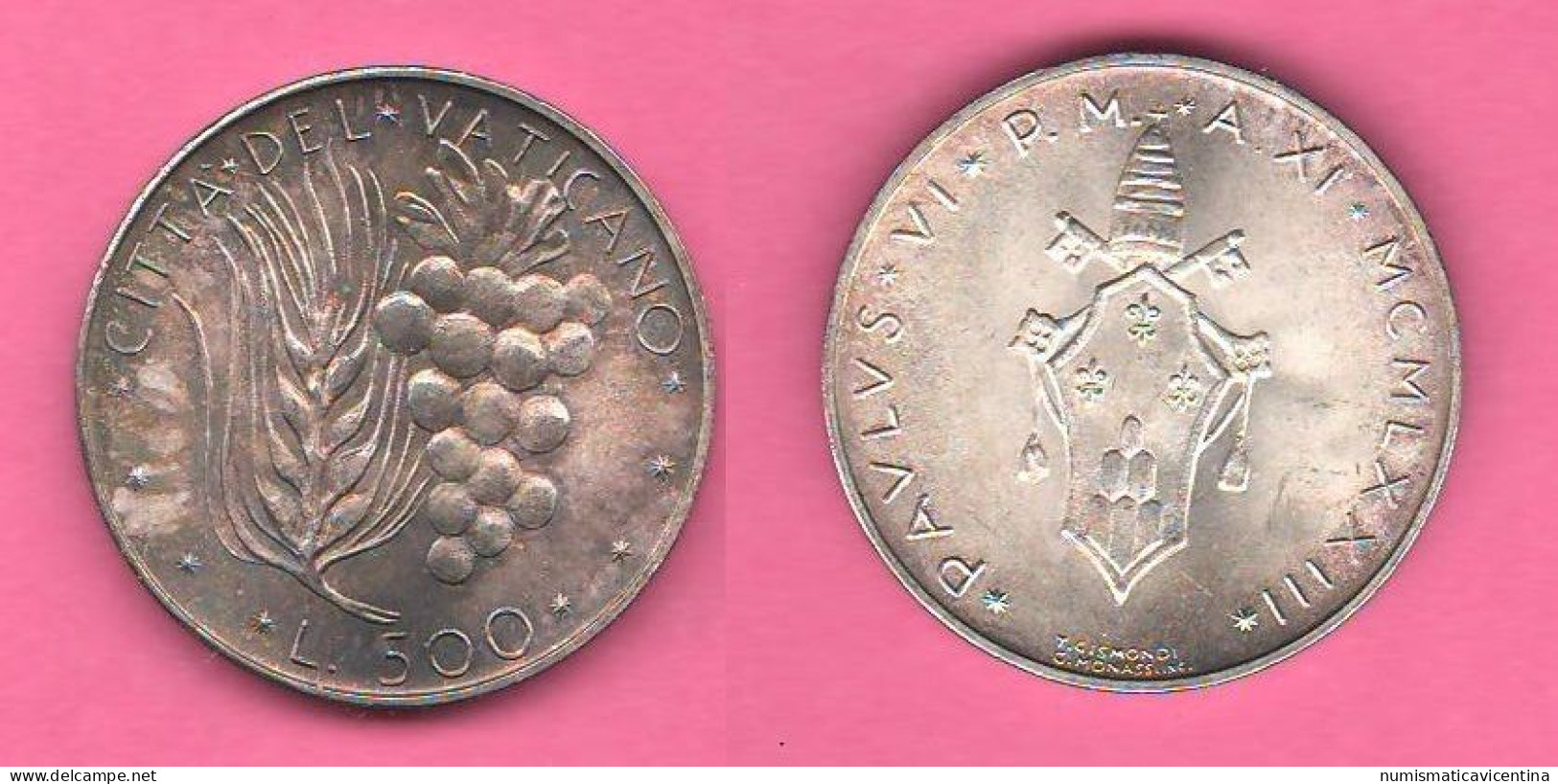 Vaticano 500 Lire 1973 Paolo VI° Anno XI° Vatican City Silver Coin - Vatican