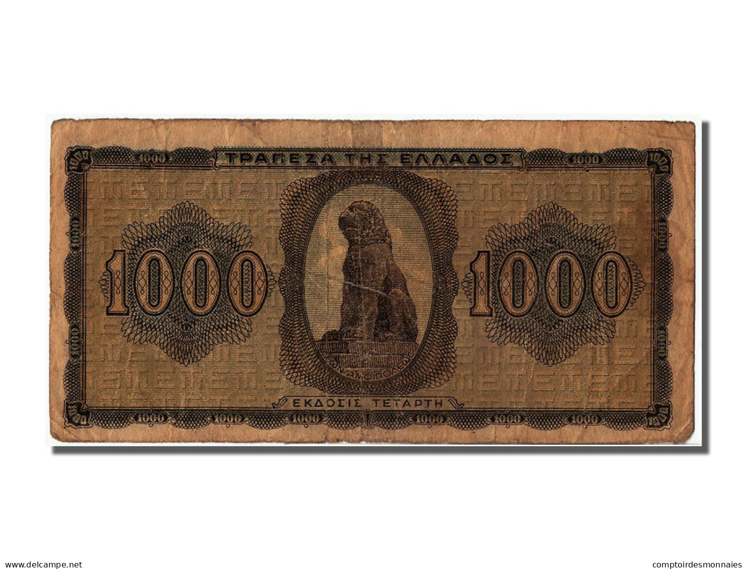 Billet, Grèce, 1000 Drachmai, 1942, 1942-08-21, TB - Grèce