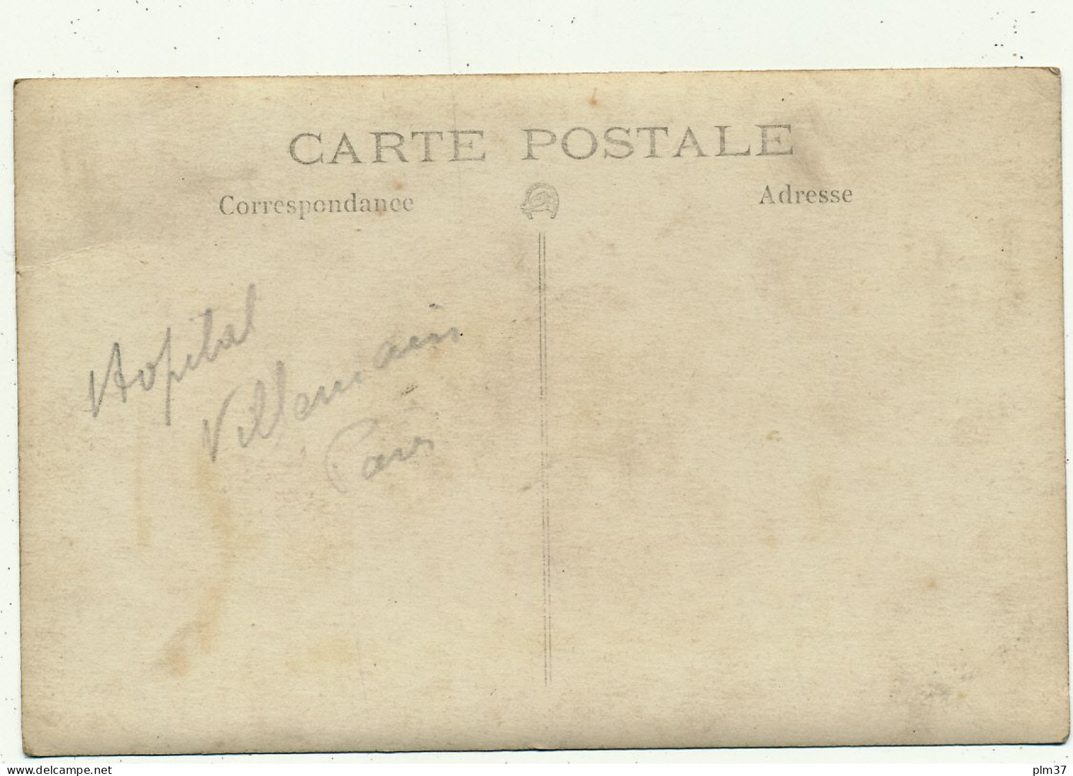 PARIS - Carte Photo , Hôpital Militaire Villemin, Guerre 1914-1918 - Salute, Ospedali