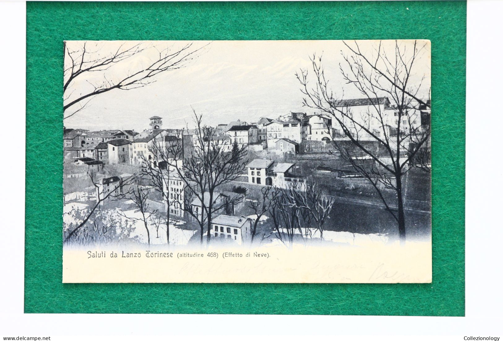 CARTOLINA POSTALE VIAGGIATA 1909 LANZO TORINESE (TORINO), PIEMONTE, ITALIA: EFFETTO DI NEVE 0022 POSTCARD - Mehransichten, Panoramakarten