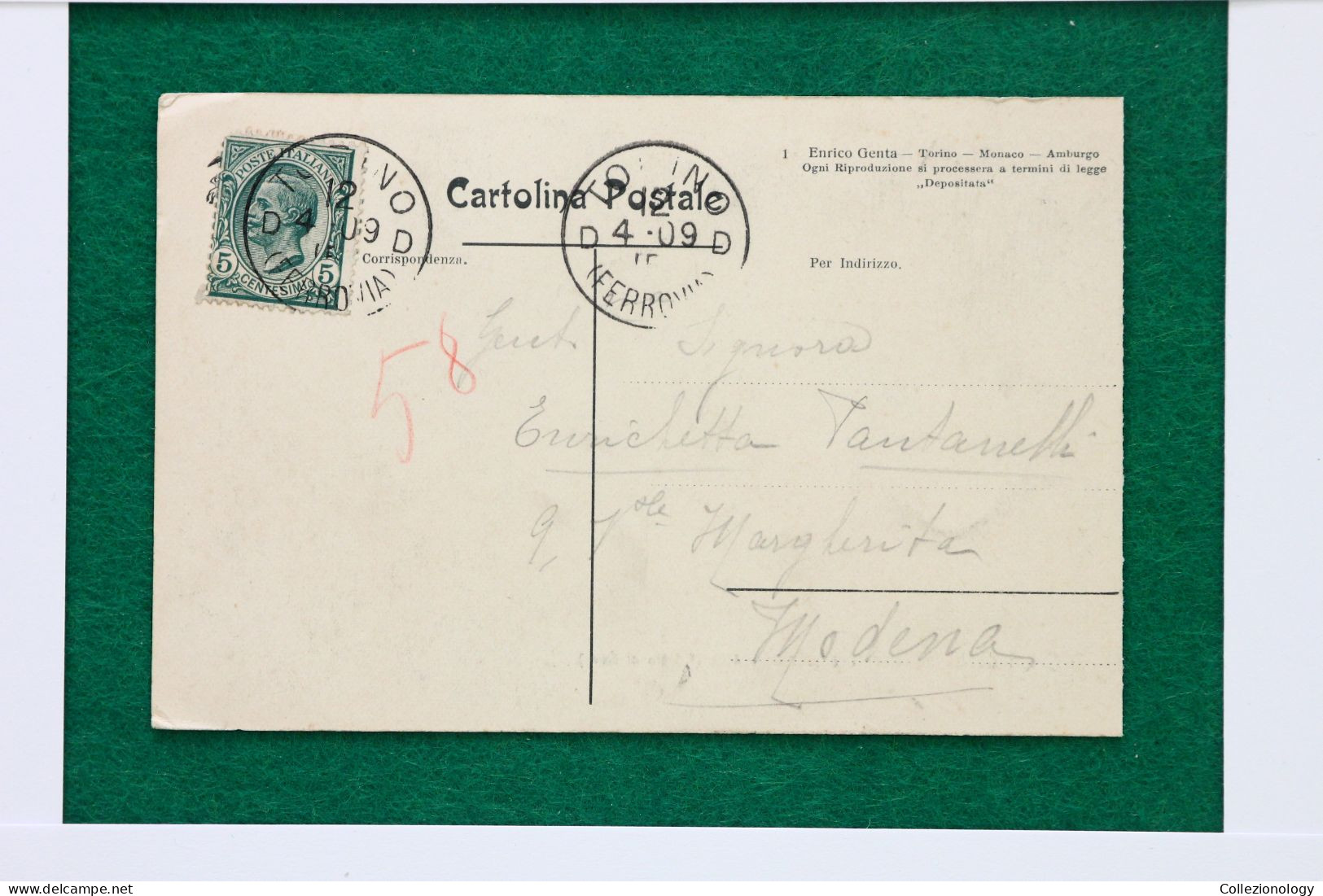 CARTOLINA POSTALE VIAGGIATA 1909 LANZO TORINESE (TORINO), PIEMONTE, ITALIA: EFFETTO DI NEVE 0022 POSTCARD - Multi-vues, Vues Panoramiques