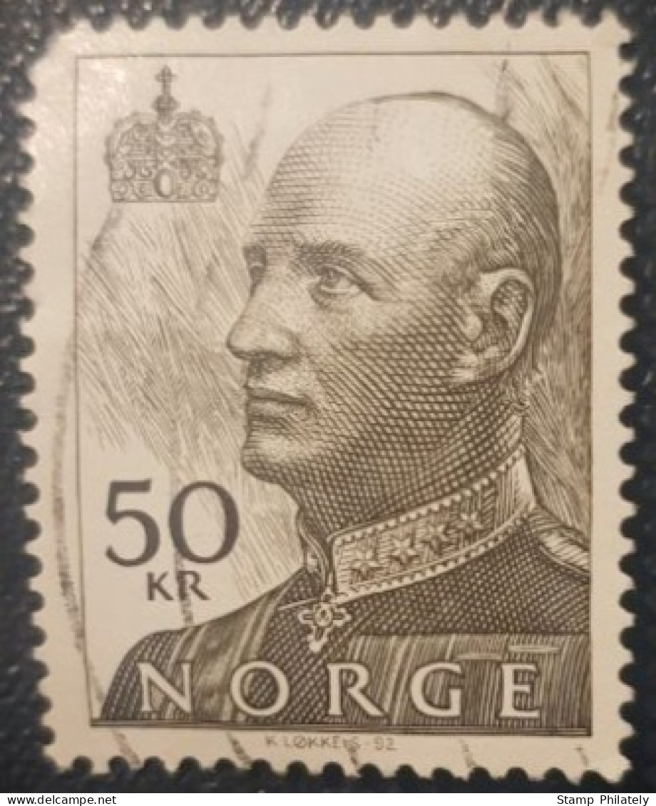 Norway 50Kr Used Stamp King Harald - Oblitérés