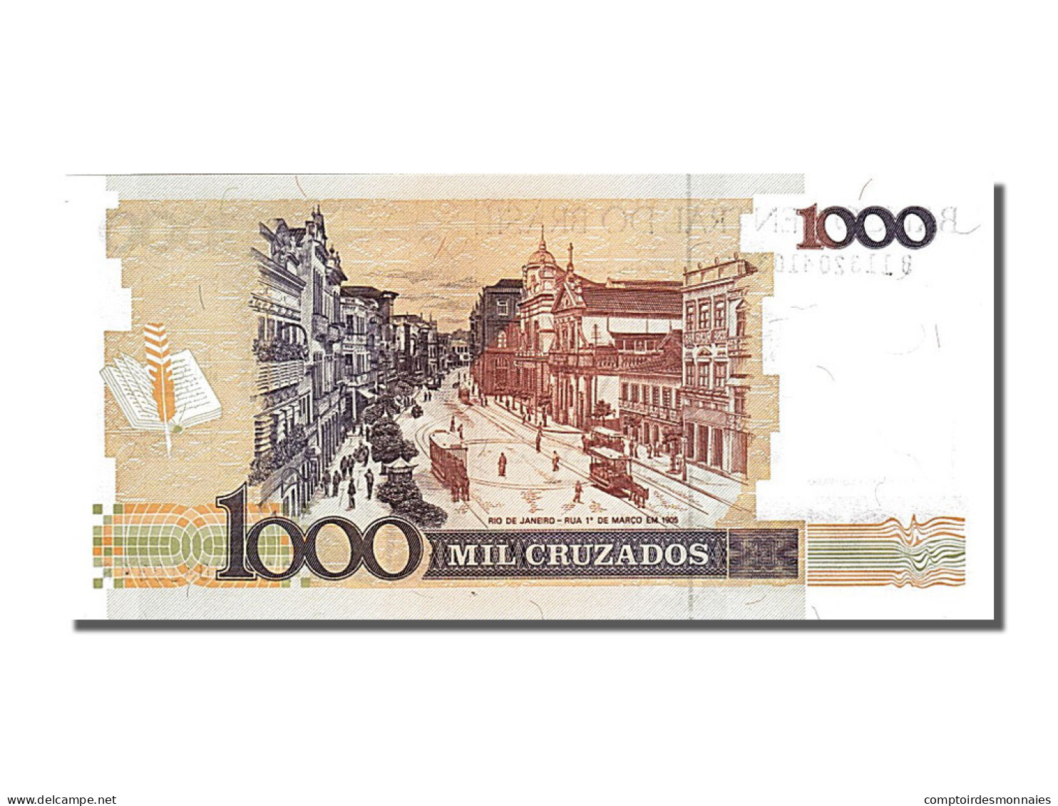 Billet, Brésil, 1 Cruzado Novo On 1000 Cruzados, 1987, NEUF - Brazilië