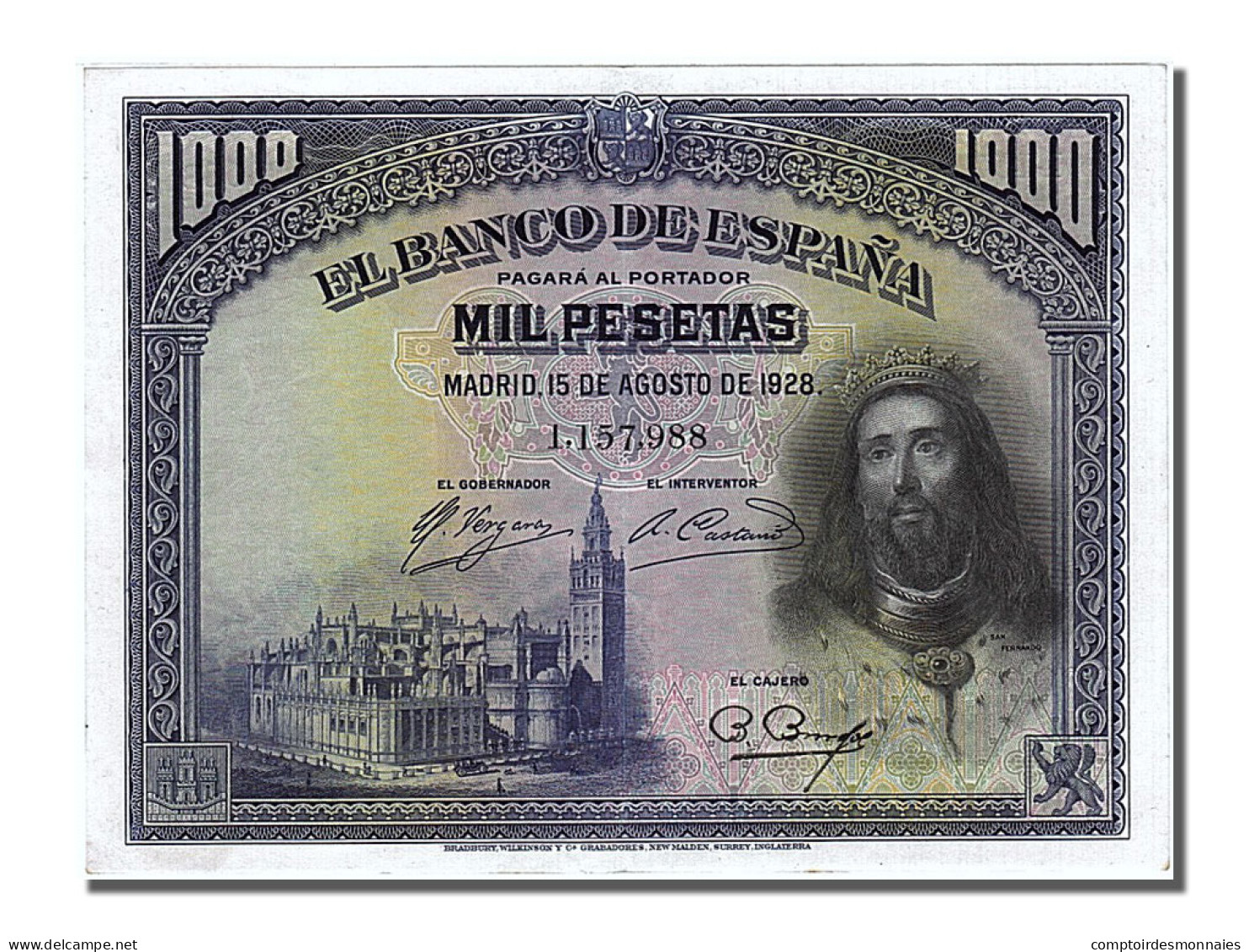 Billet, Espagne, 1000 Pesetas, 1928, 1928-08-15, SPL - 1000 Peseten