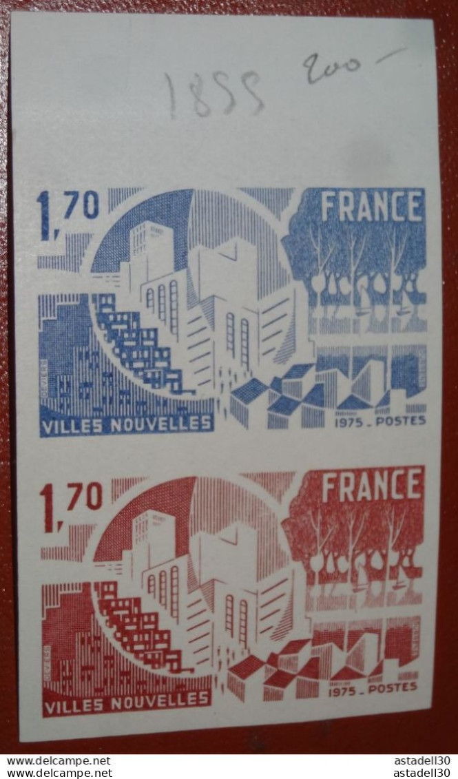 Essai De Couleur , Paire Villes Nouvelles , 1975 , Neufs Sans Charniere** ........... CL1-11-9a - Farbtests 1945-…