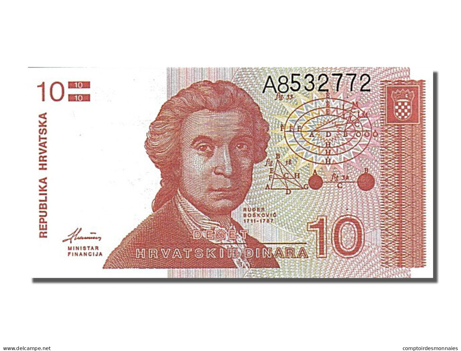 Billet, Croatie, 10 Dinara, 1991, 1991-10-08, NEUF - Kroatië