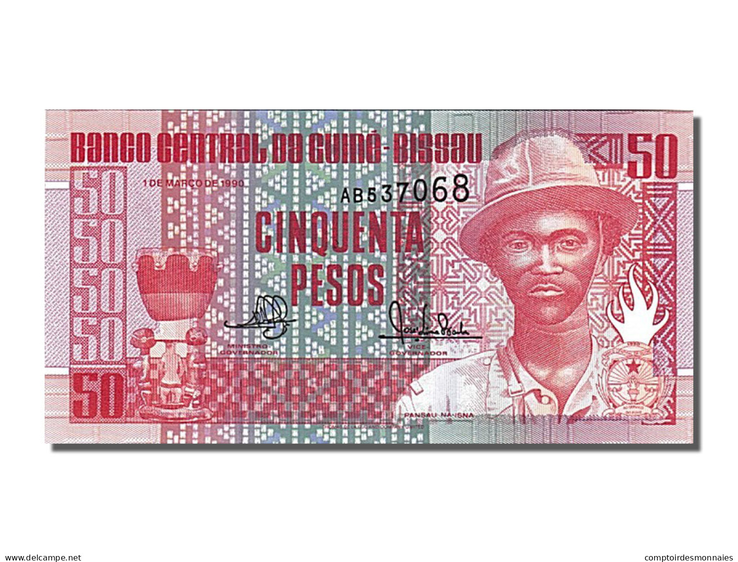 Billet, Guinea-Bissau, 50 Pesos, 1990, 1990-03-01, NEUF - Guinea-Bissau