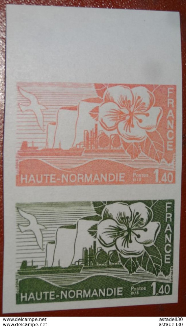 Essai De Couleur , Paire Haute Normandie , 1978 , Neufs Sans Charniere** ........... CL1-11-8d - Color Proofs 1945-…