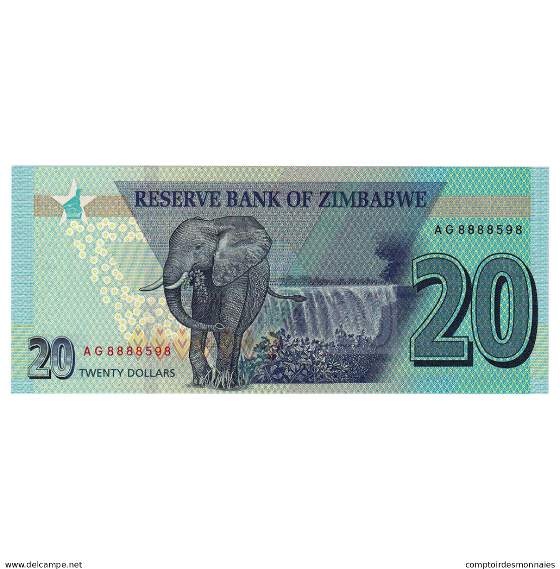 Billet, Zimbabwe, 20 Dollars, 2020, NEUF - Simbabwe