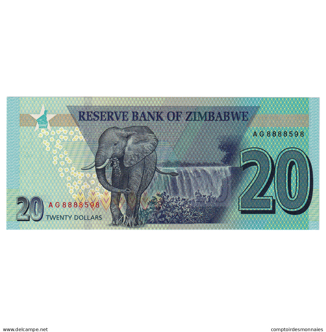 Billet, Zimbabwe, 20 Dollars, 2020, NEUF - Zimbabwe
