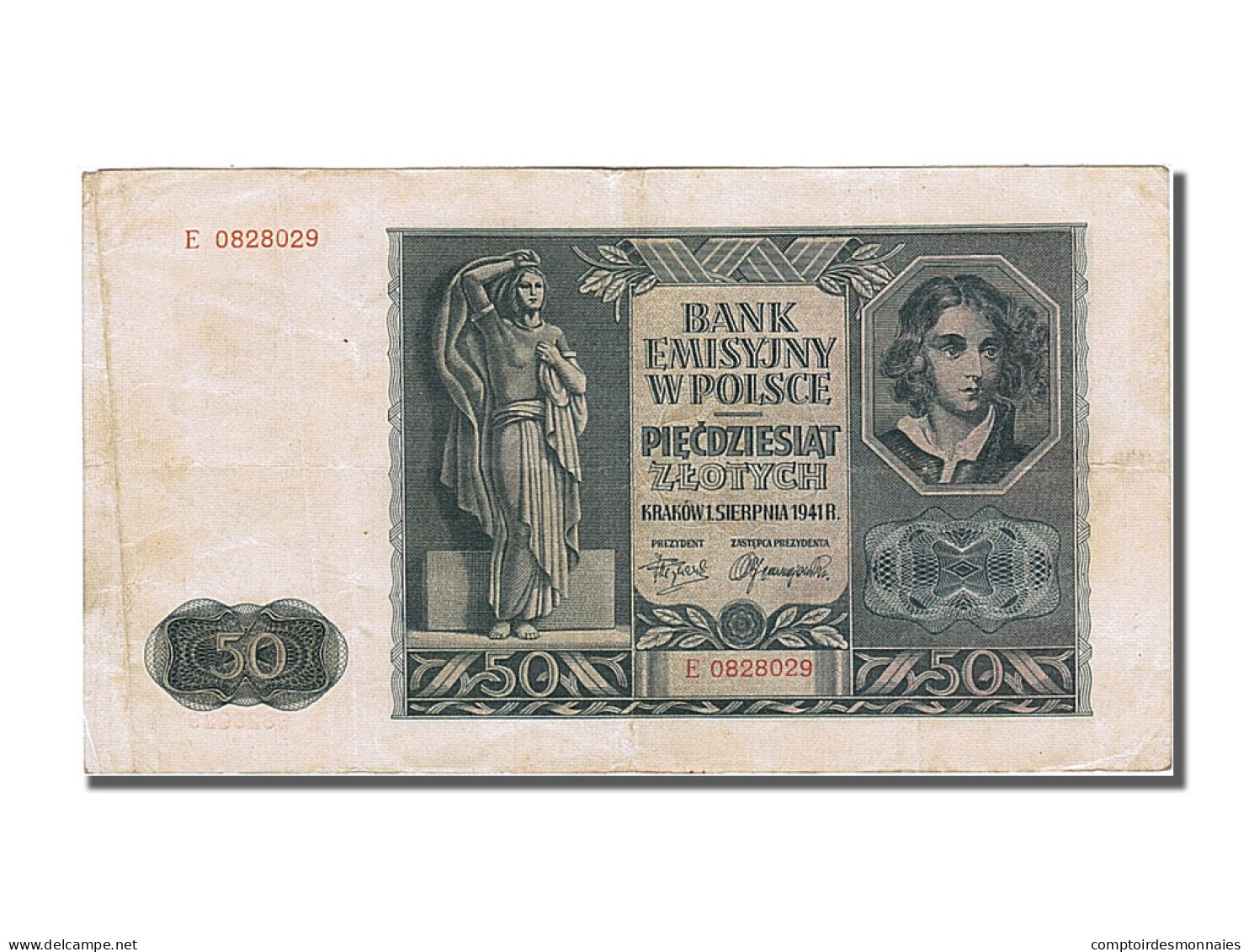 Billet, Pologne, 50 Zlotych, 1941, 1941-08-01, SUP - Poland