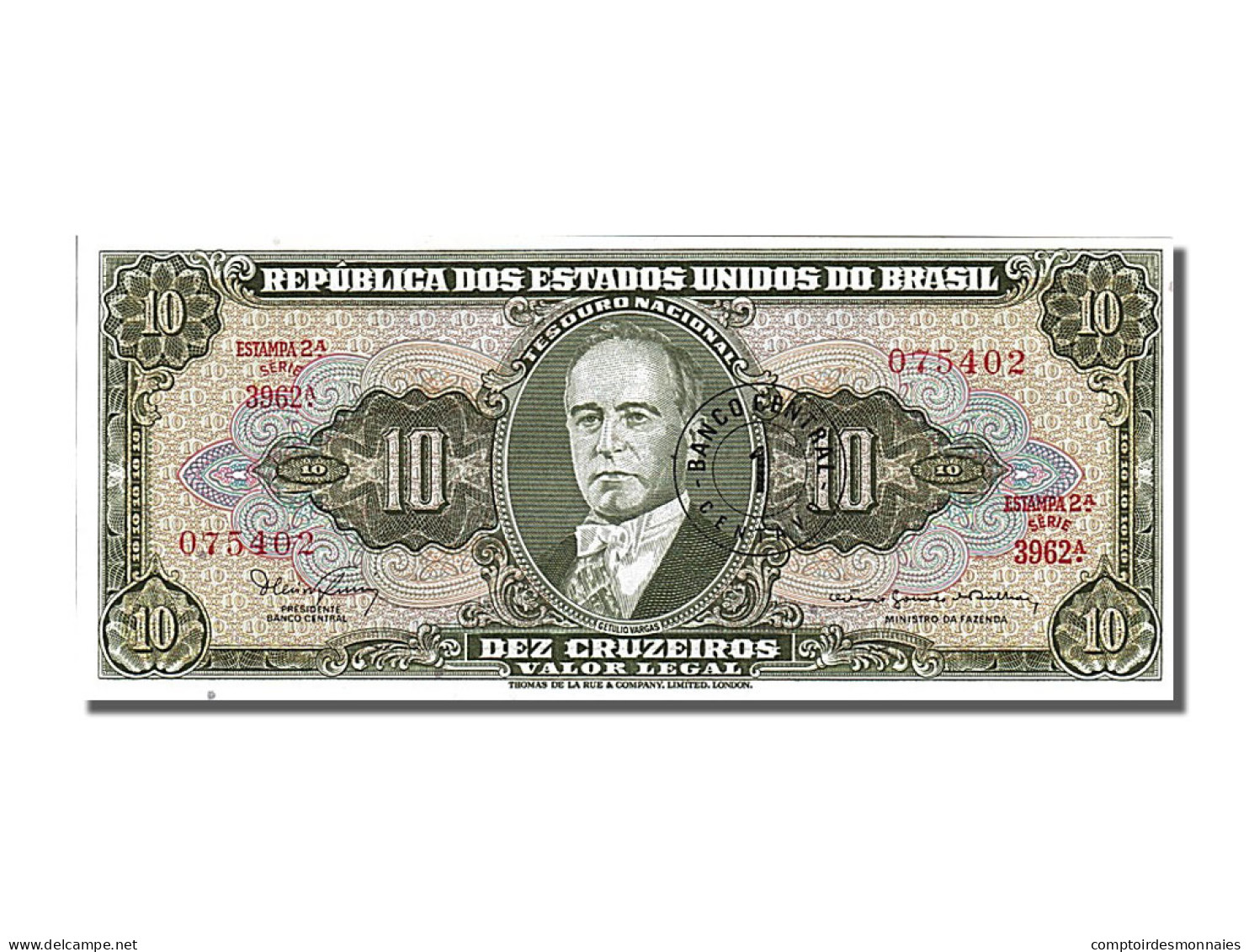 Billet, Brésil, 1 Centavo On 10 Cruzeiros, 1967, NEUF - Brasil