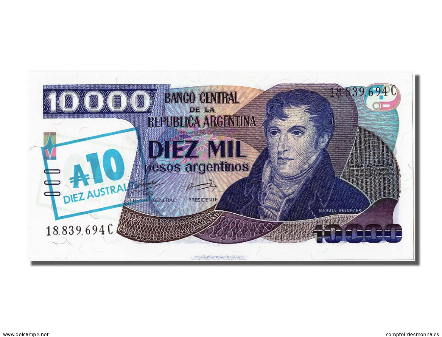 Billet, Argentine, 10 Australes, NEUF - Argentine