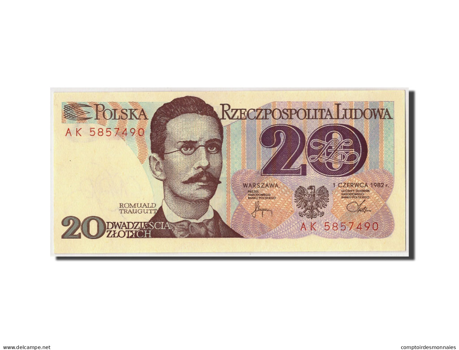 Billet, Pologne, 20 Zlotych, 1982, 1982-06-01, KM:149a, NEUF - Poland