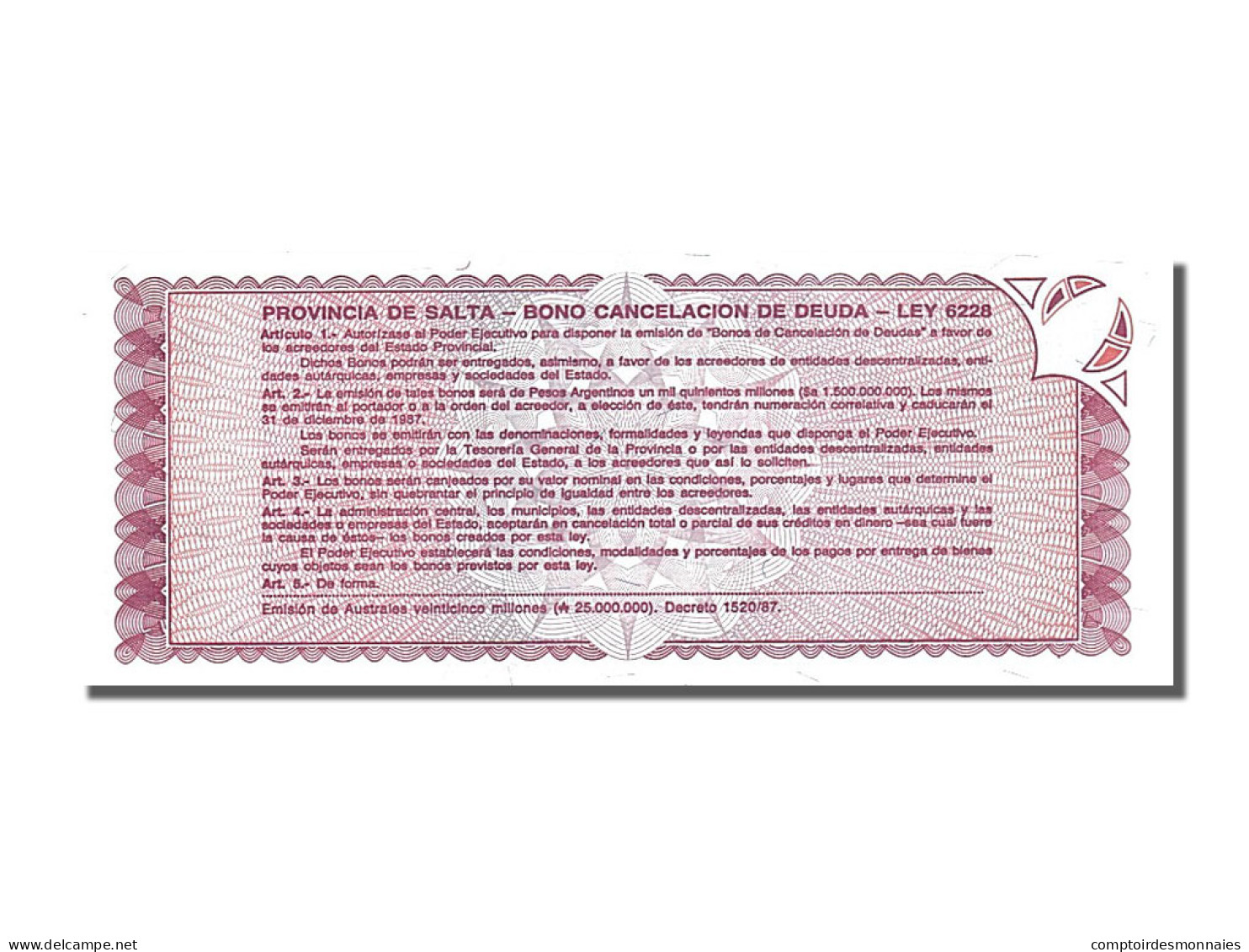 Billet, Argentine, 1000 Pesos Argentinos, 1985, NEUF - Argentine