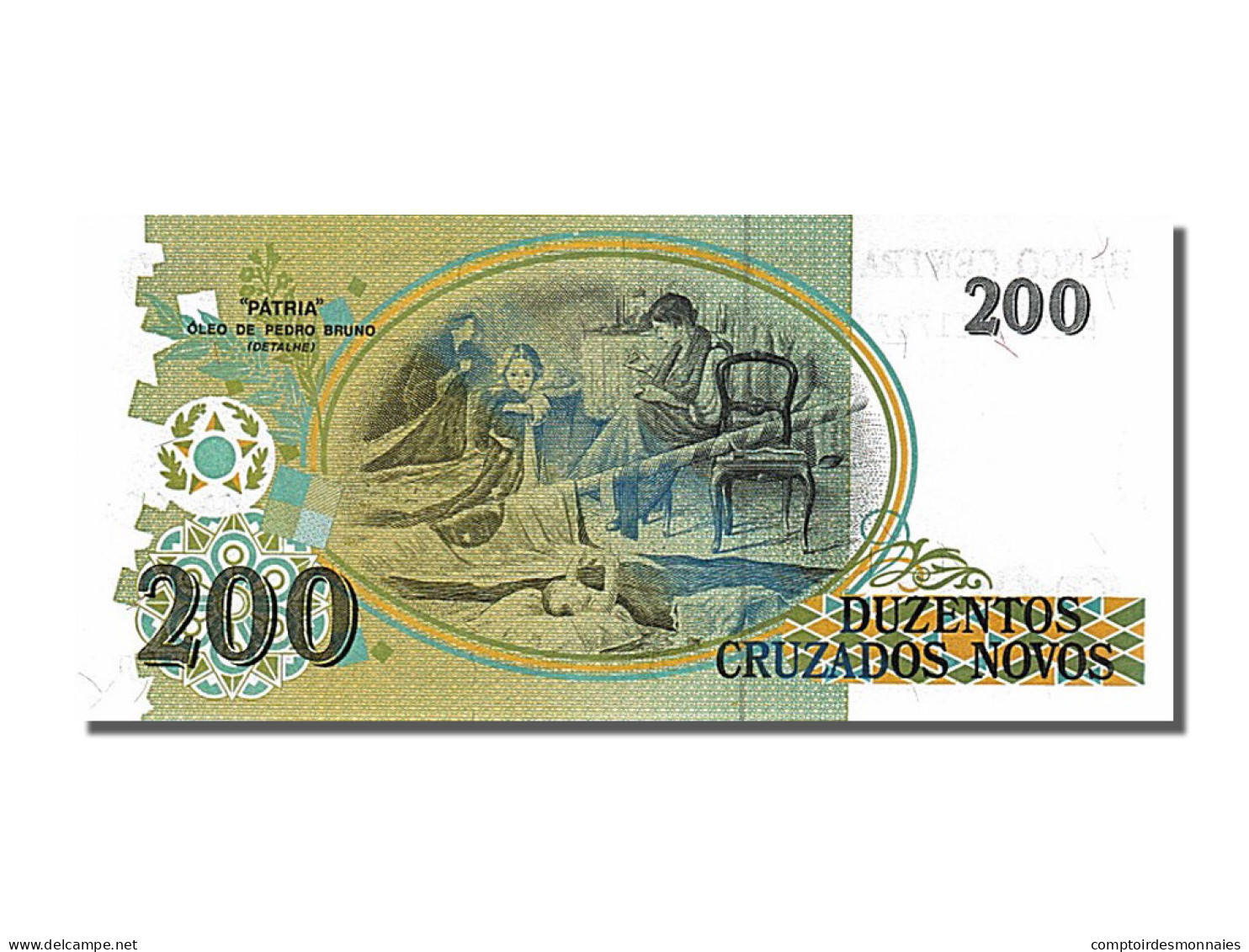 Billet, Brésil, 200 Cruzeiros On 200 Cruzados Novos, 1990, NEUF - Brazilië