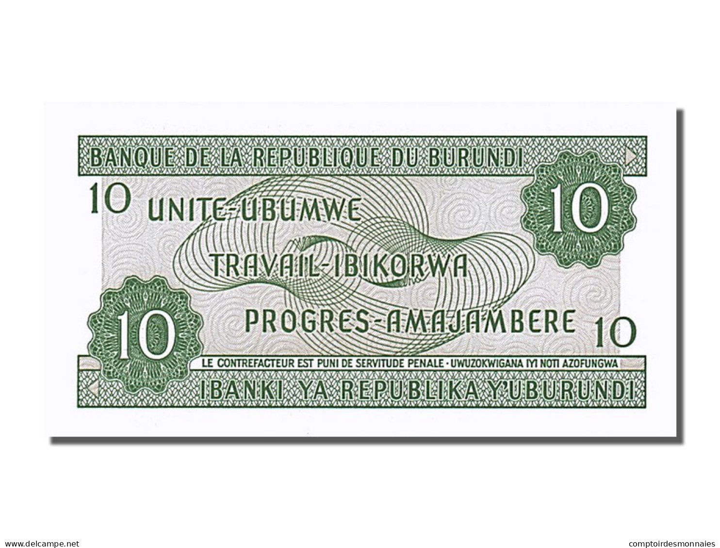 Billet, Burundi, 10 Francs, 2007, 2007-11-01, NEUF - Burundi