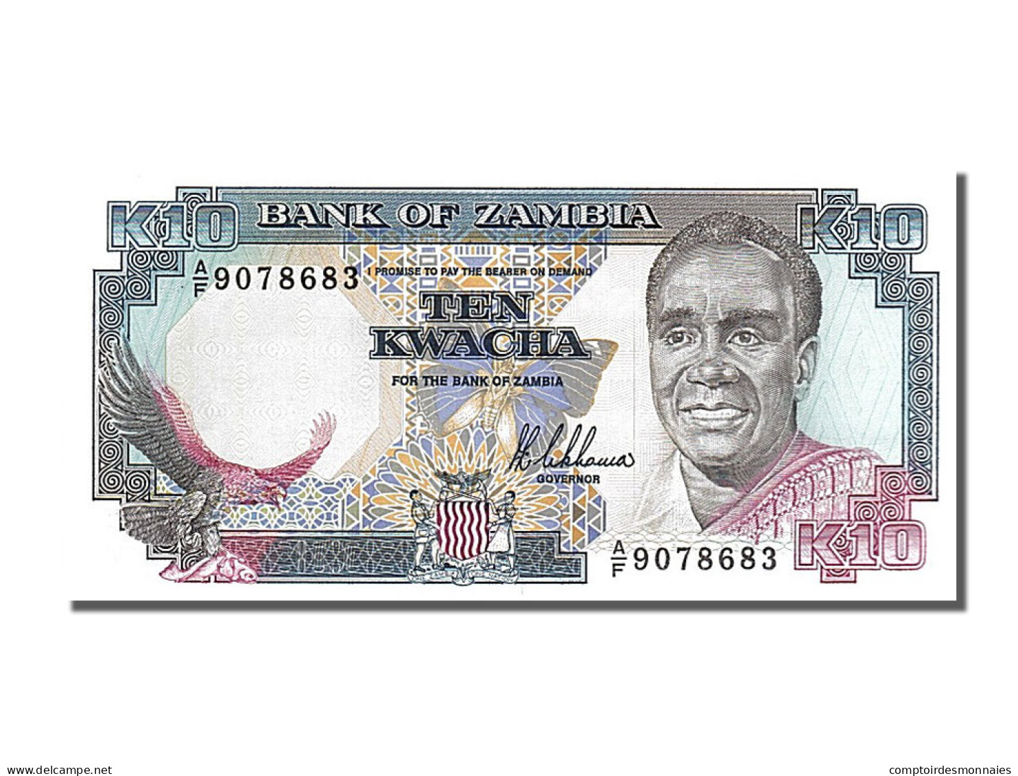 Billet, Zambie, 10 Kwacha, 1989, NEUF - Zambie