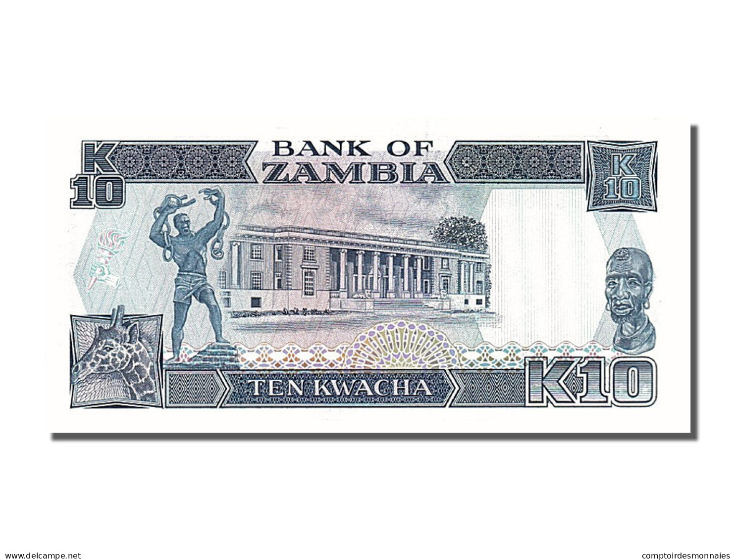 Billet, Zambie, 10 Kwacha, 1989, NEUF - Sambia