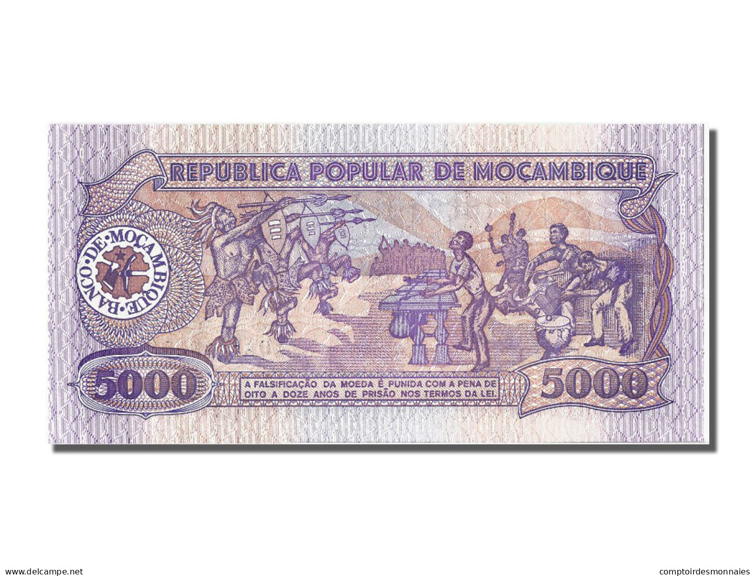 Billet, Mozambique, 5000 Meticais, 1989, 1989-02-03, NEUF - Mozambique