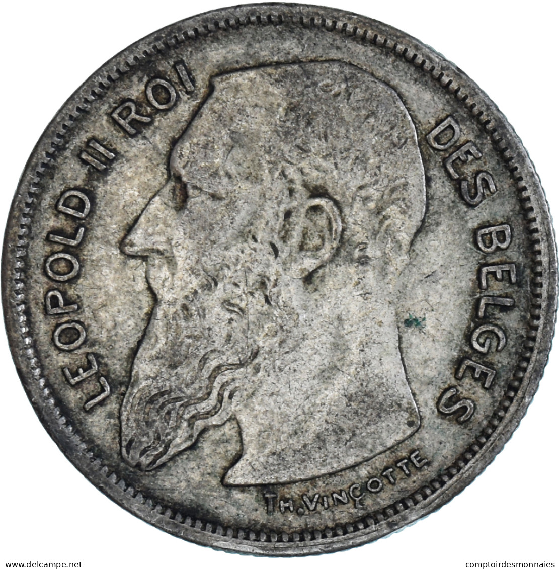 Monnaie, Belgique, Leopold II, 2 Francs, 2 Frank, 1909, TB+, Argent, KM:58.1 - 2 Frank