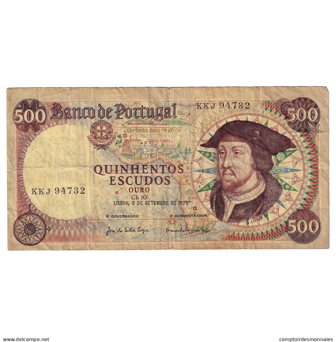 Billet, Portugal, 500 Escudos, 1979, 1979-09-06, KM:170b, B+ - Portugal