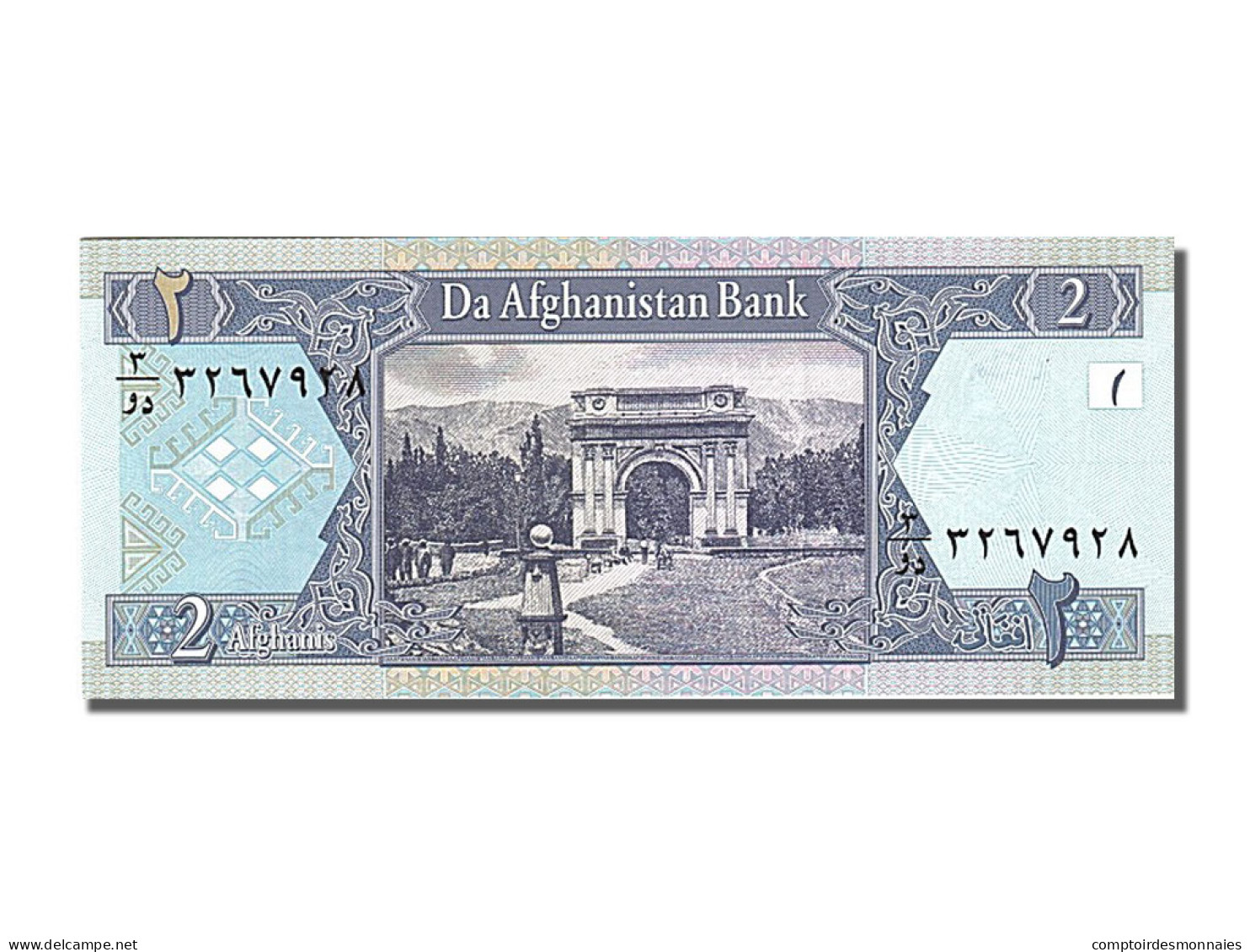 Billet, Afghanistan, 2 Afghanis, 2002, NEUF - Afghanistán