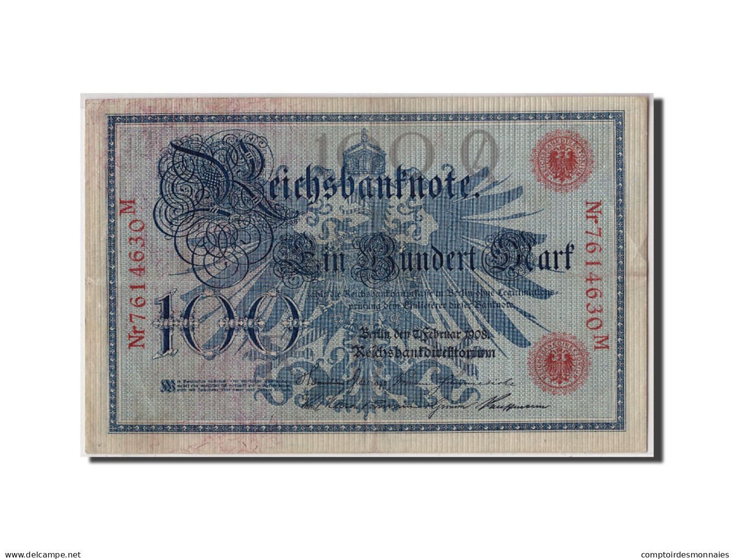Billet, Allemagne, 100 Mark, 1908, 1908-02-07, TB+ - 100 Mark