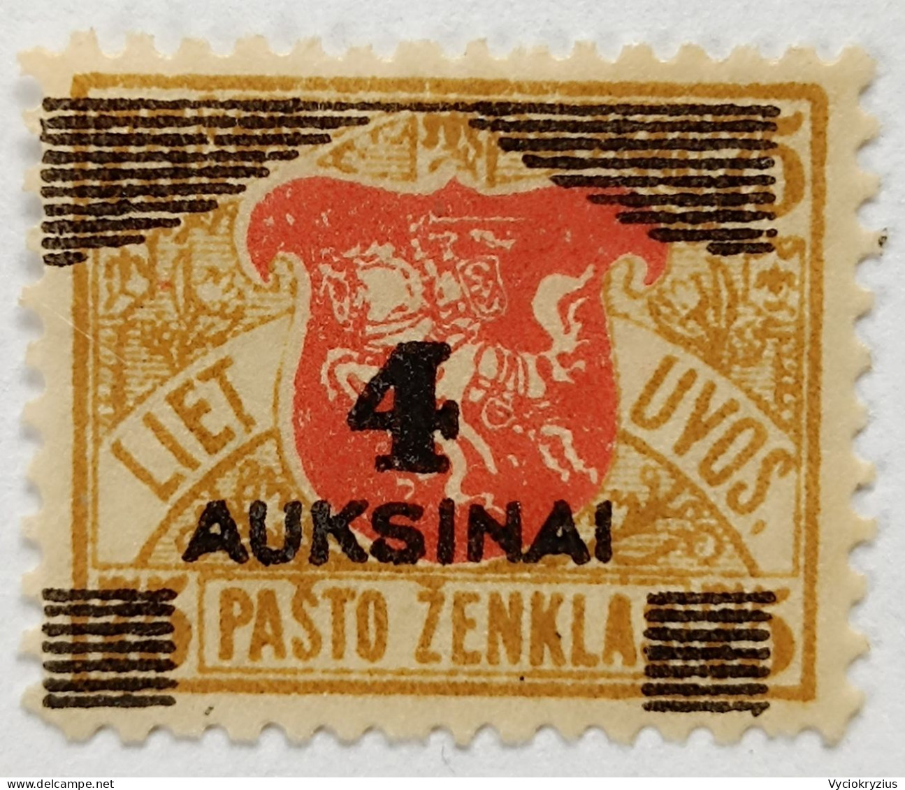 LITHUANIA LIETUVA 4 Auksinai 1922 Overprint - Litauen