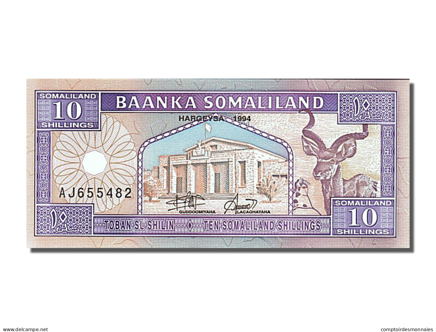Billet, Somaliland, 10 Shillings = 10 Shilin, 1994, NEUF - Somalie
