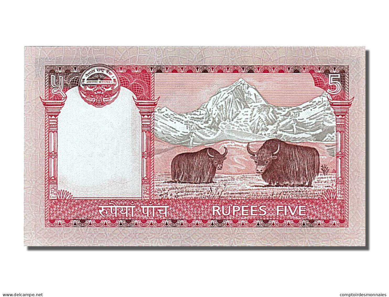 Billet, Népal, 5 Rupees, 2002, NEUF - Nepal