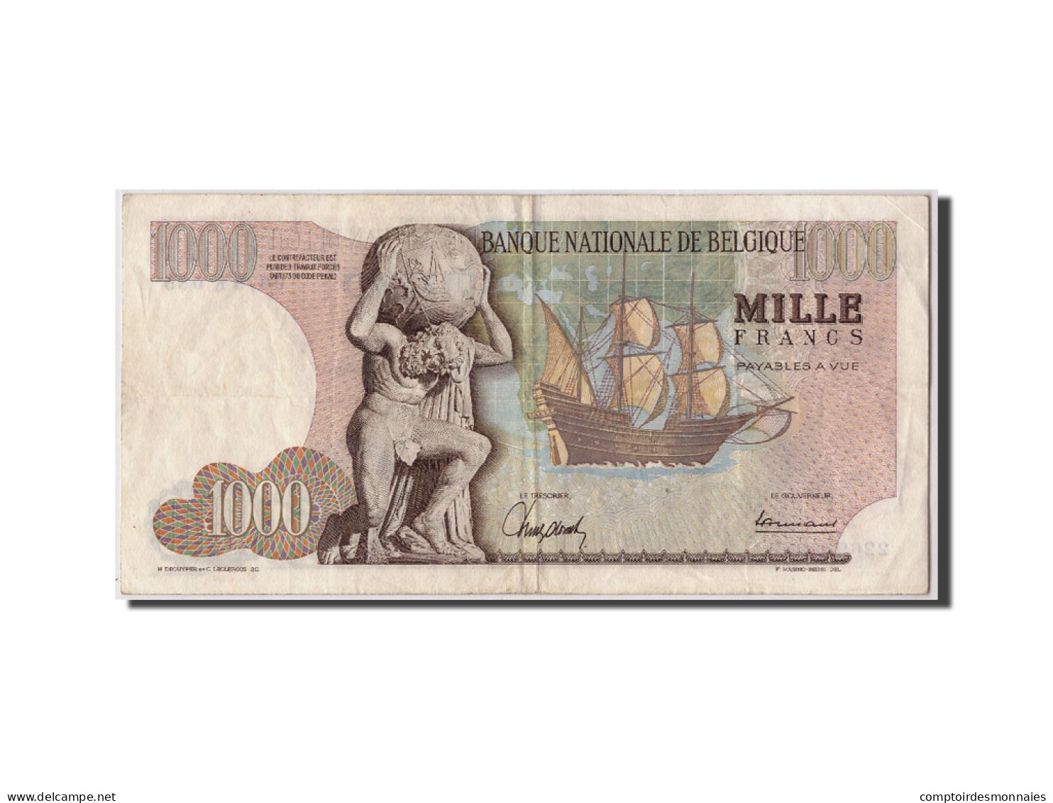 Billet, Belgique, 1000 Francs, 1967, 1967-04-19, KM:136a, TB+ - 1000 Franchi