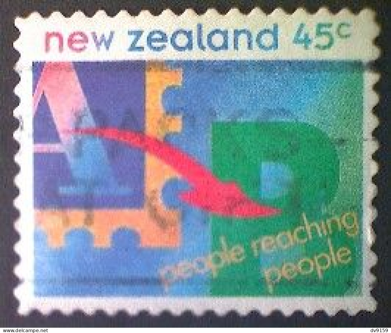 New Zealand, Scott #1226, Used(o), 1994, People Reaching People, 45¢, Multicolored - Used Stamps