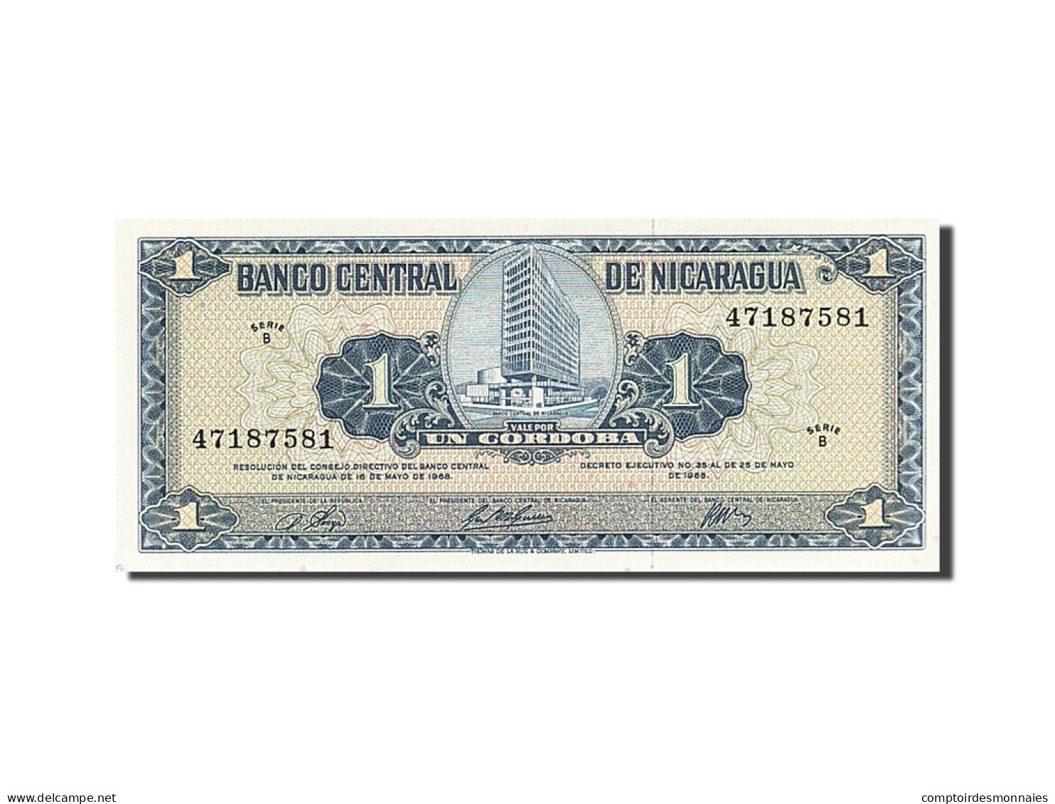 Billet, Nicaragua, 1 Cordoba, 1968, NEUF - Nicaragua