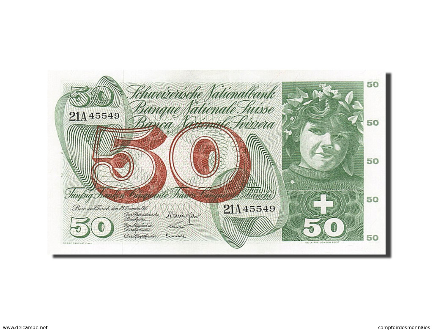 Billet, Suisse, 50 Franken, 1965, 1965-12-23, SPL - Suisse