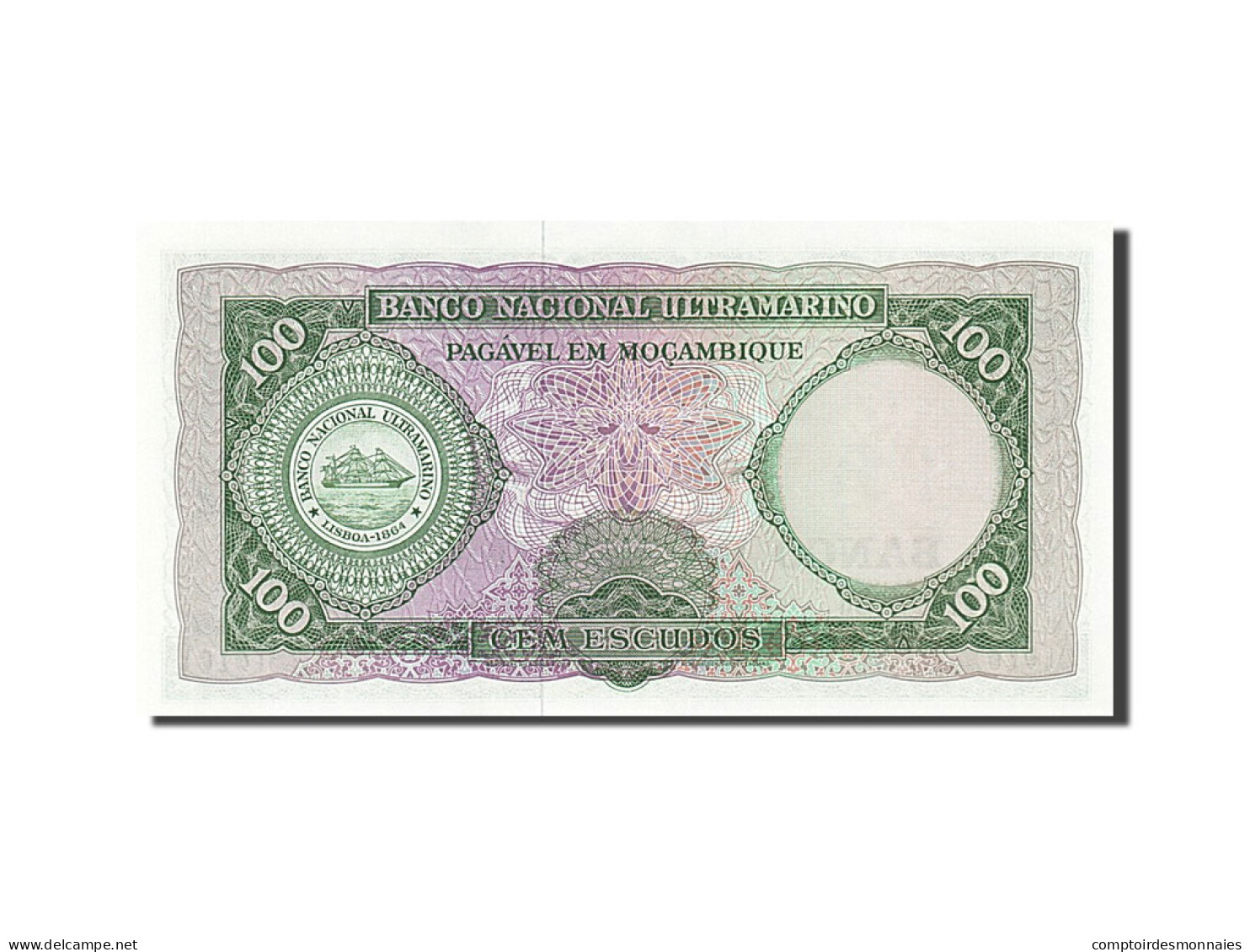 Billet, Mozambique, 100 Escudos, 1961, 1961-03-27, NEUF - Moçambique